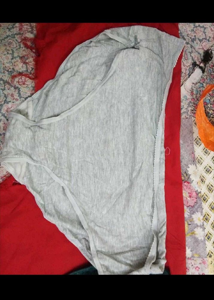 Grey Cotton Blend Briefs