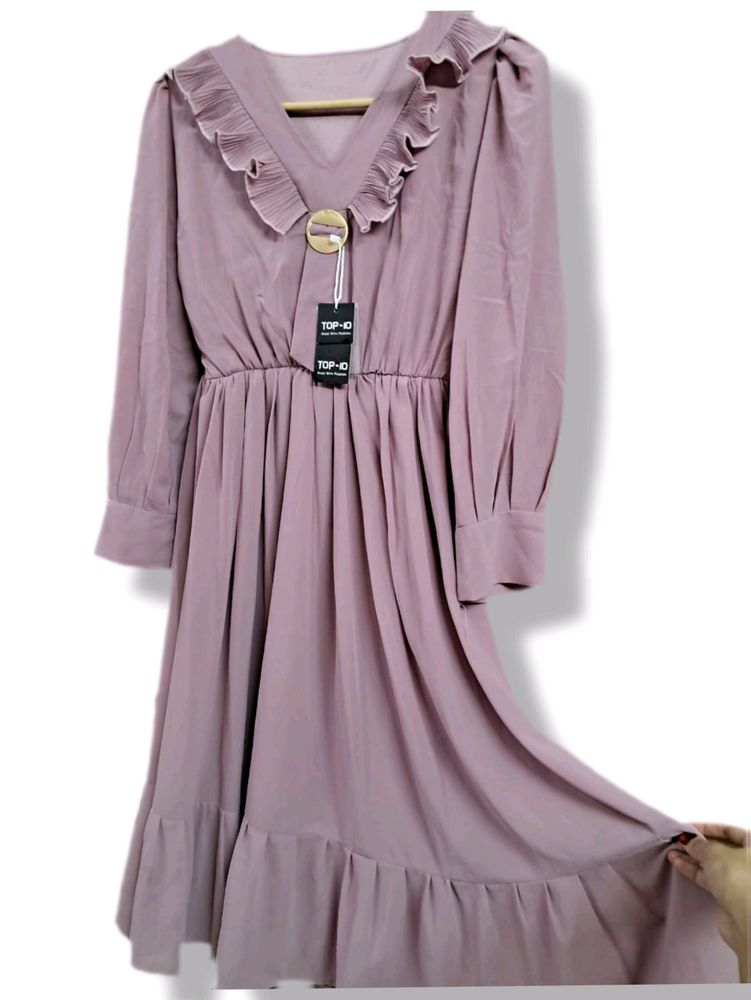 PURPLE MIDI DRESS