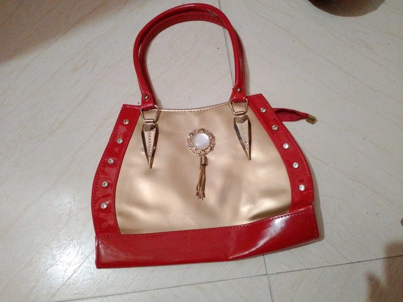 Red &amp; Gold Handbag