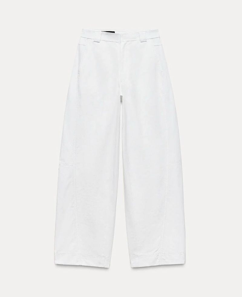 White Baggy Trouser