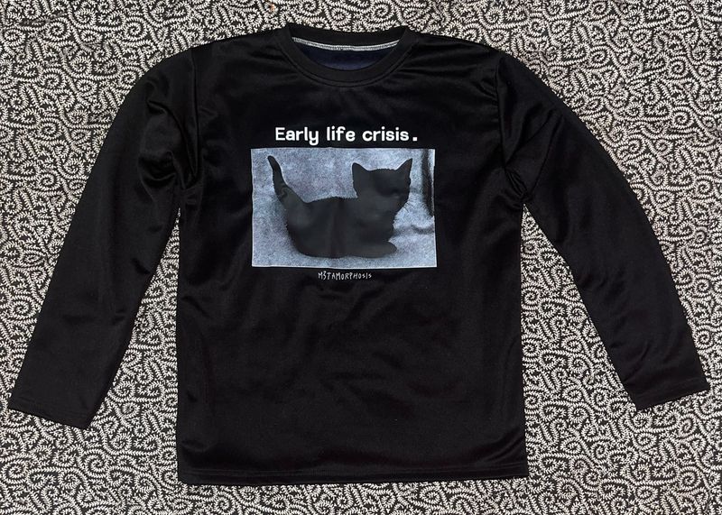 Black &#39;Early Life Crisis&#39; Tee