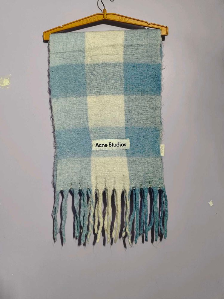 Acne Studios Blue Check Scarf