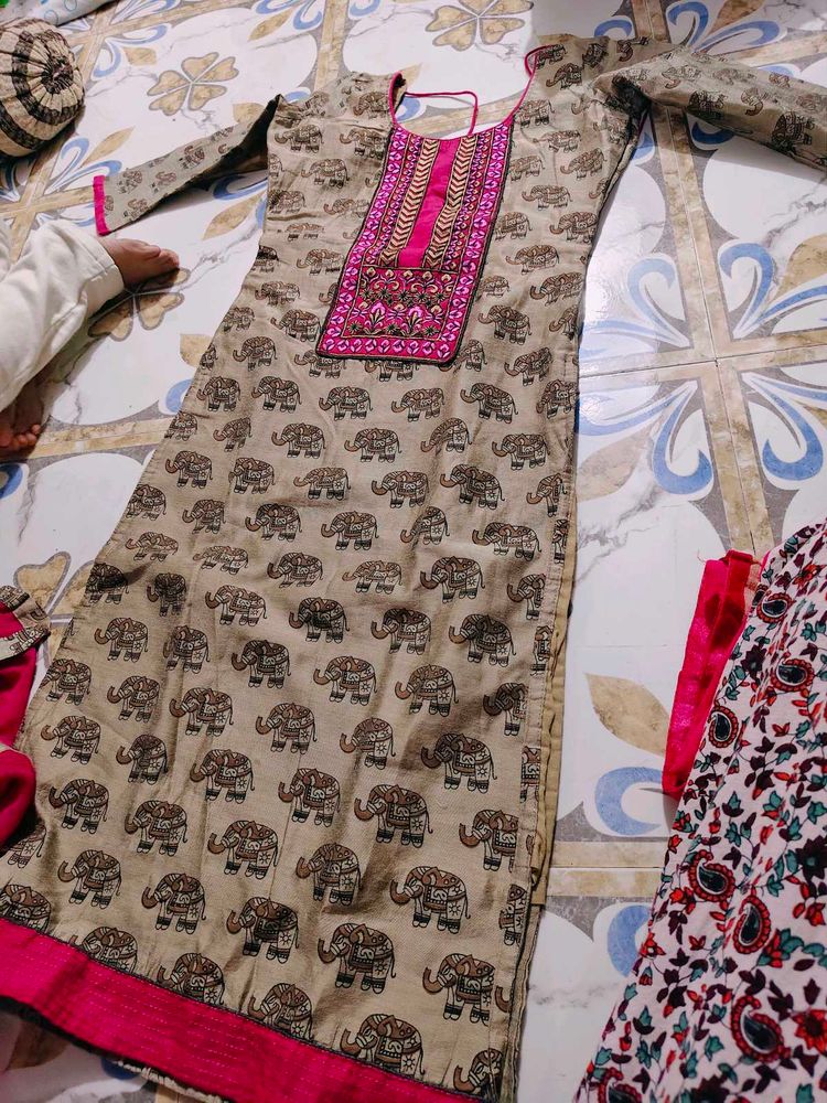 Elephant Print Kurta set