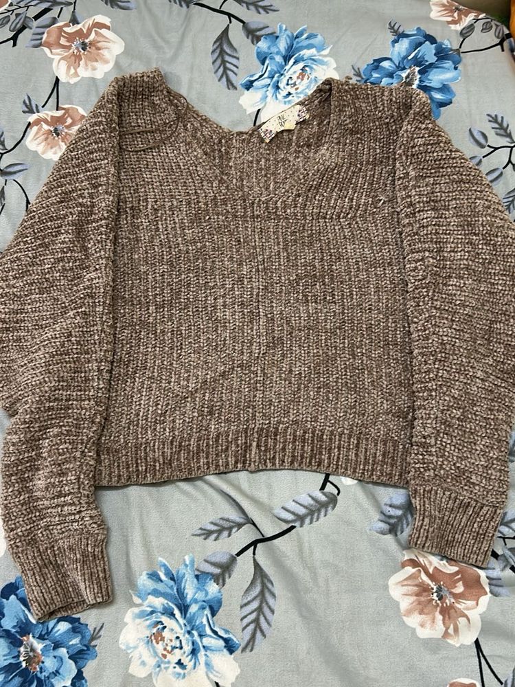 Cozy Brown Knit Sweater