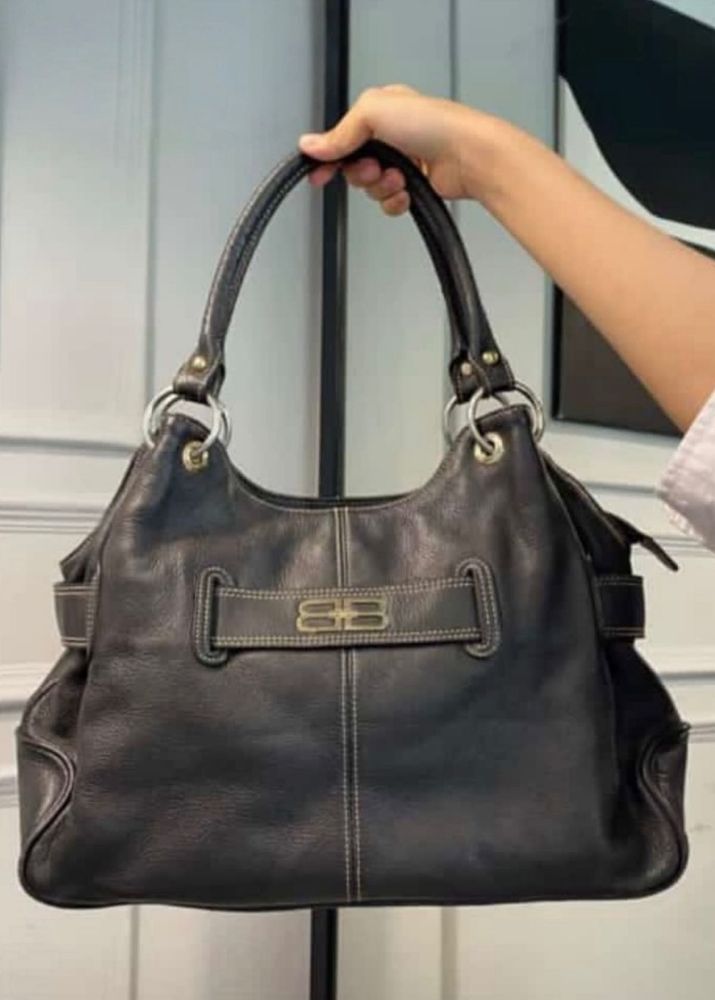Authentic Balenciaga BB Calfskin Leather Handbag