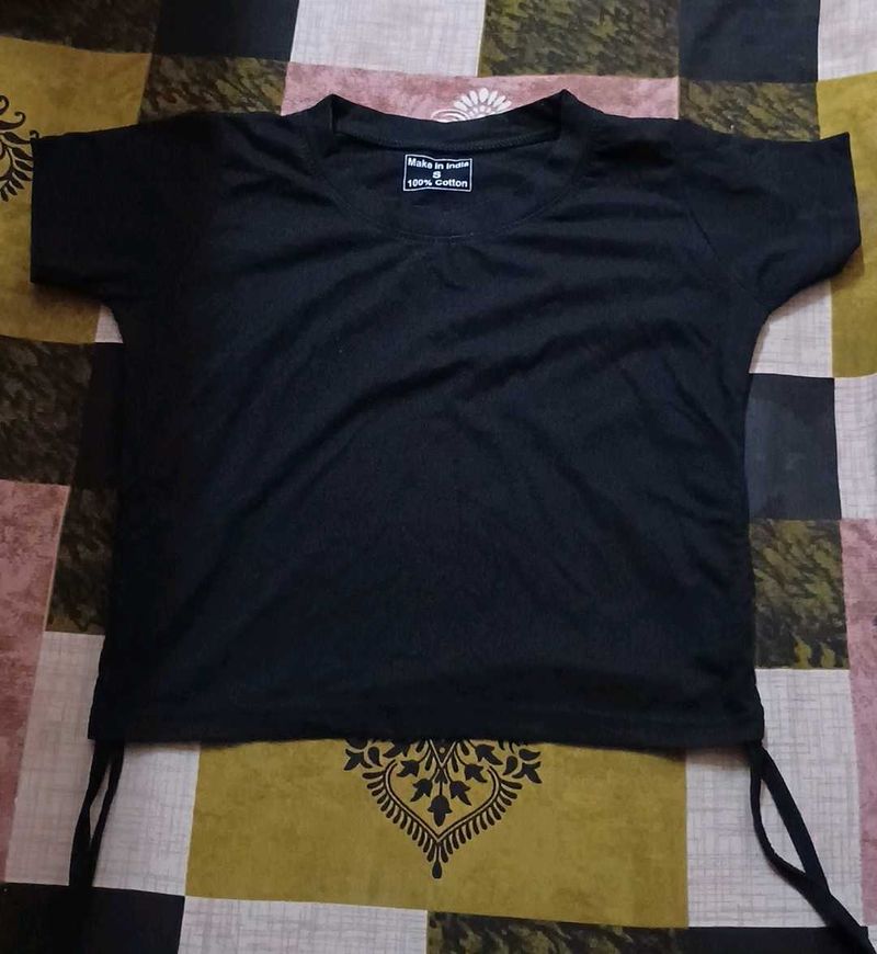 Black Cotton T-Shirt