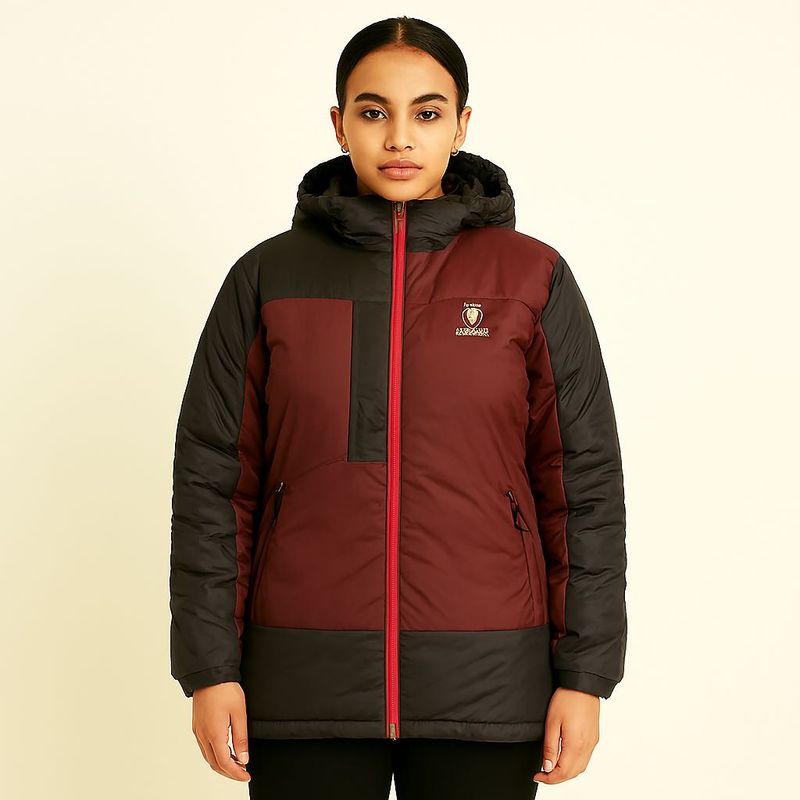 Stylish Maroon &amp; Black Jacket
