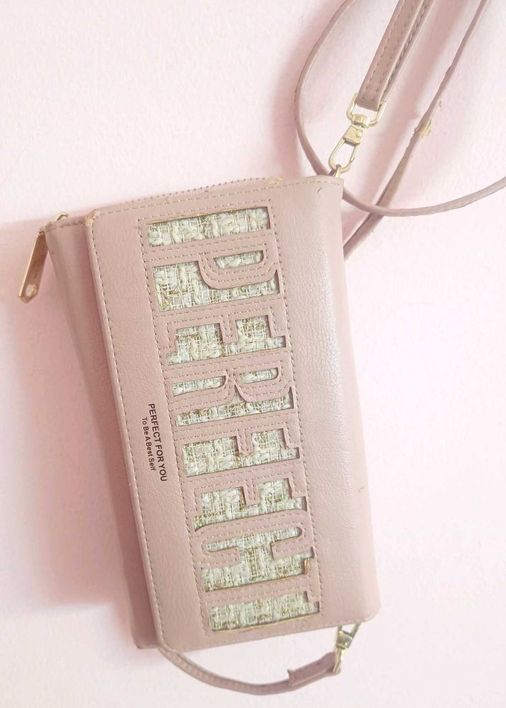 Blush Pink Crossbody Wallet