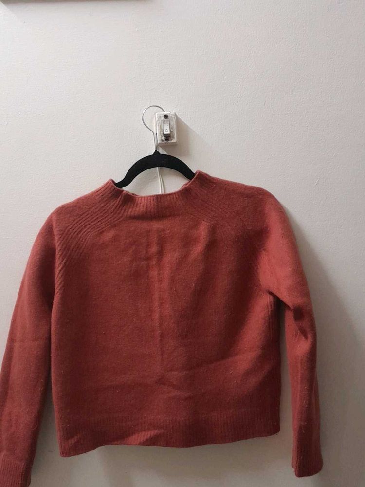 Cozy Rust-Colored Knit Sweater