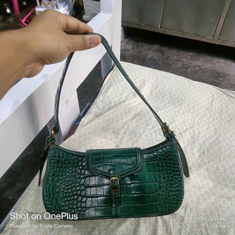 Green Crocodile Handbag