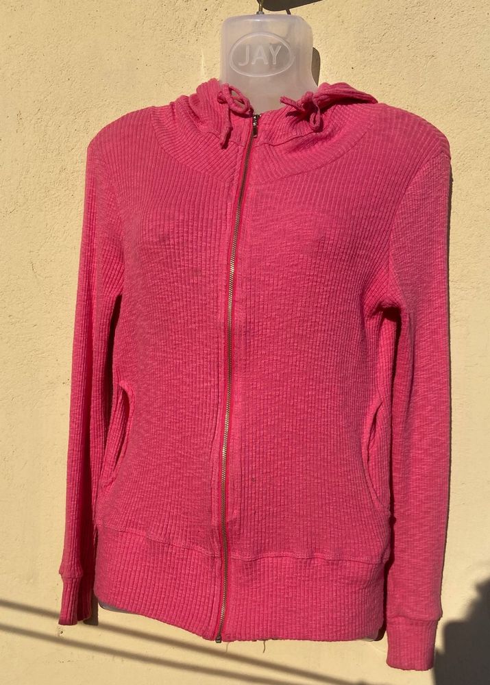 Pink Zip-Up Hoodie
