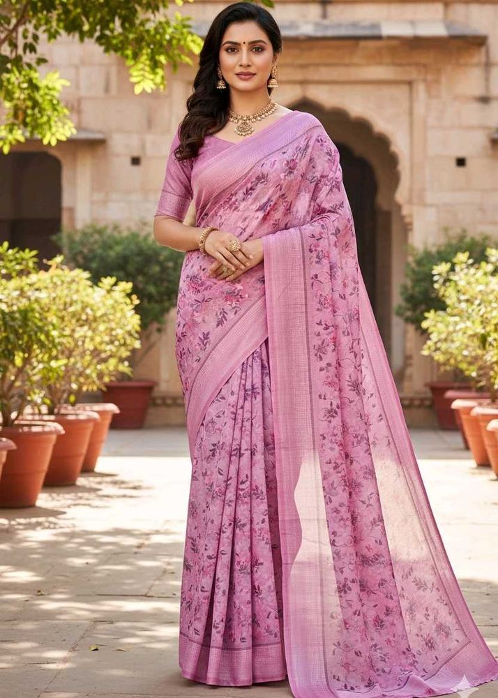 Elegant Floral Saree