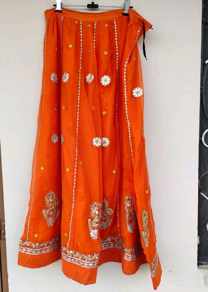 Orange Rajputi Poshak