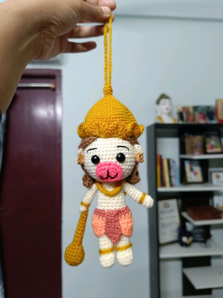 Crochet Hanuman Ji Car Hanging