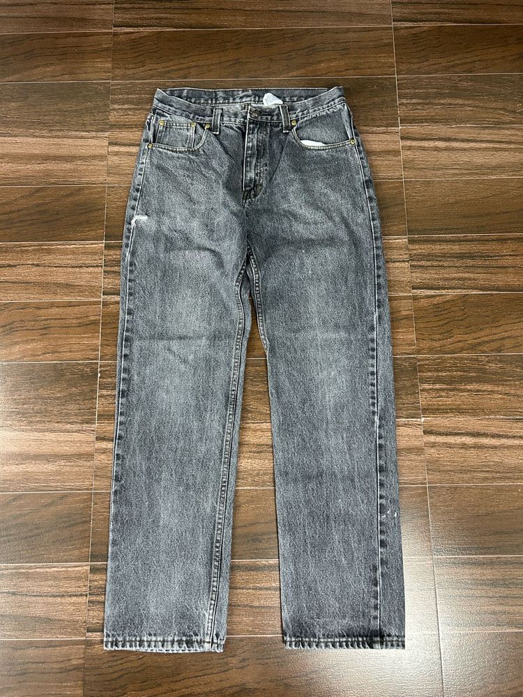Vintage Wash Straight Leg Jeans