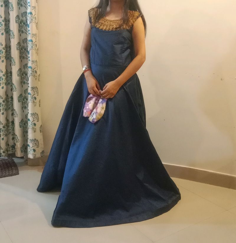 HeavyEmbroidery FullFlare Dress With Bottom&amp; Duppt