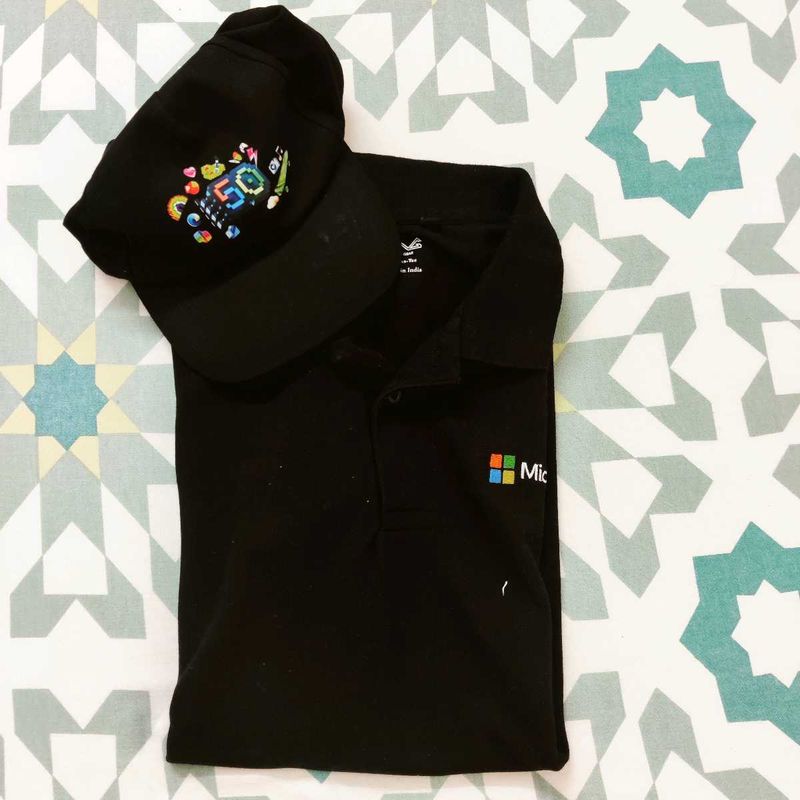 Black T Shirt With Matching Cap Combo