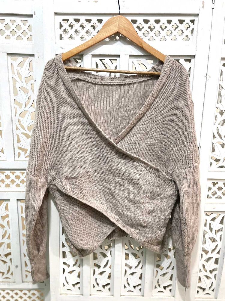 Wrap Front Sweater B