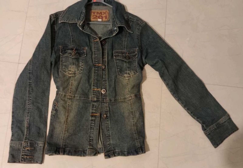 Longline Denim Shirt Jacket