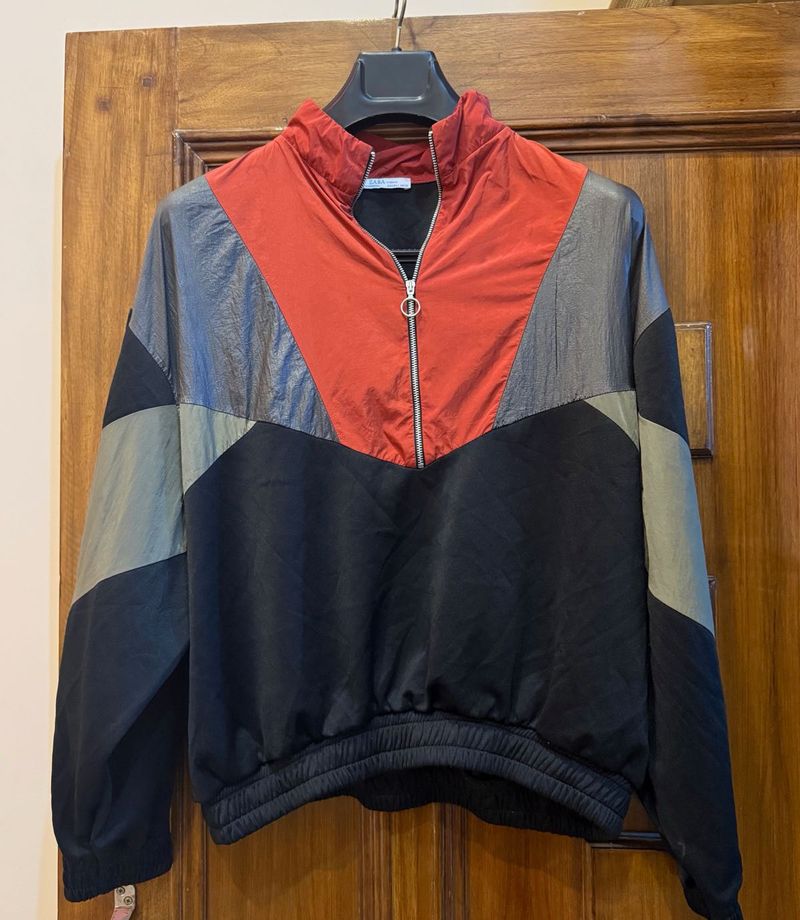 zara Stylish Colorblock Pullover Jacket