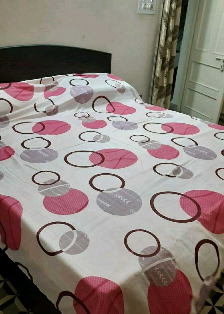 Pink &amp; Gray Circle NEW Bed Sheet