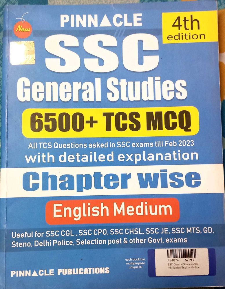 Pinnacle SSC books of General Studies