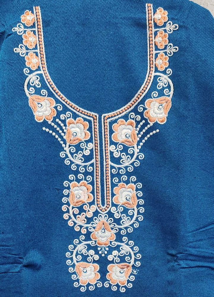 Embroidered wool suite fabric