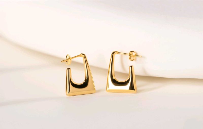 Geometric 18k Gold Earrings