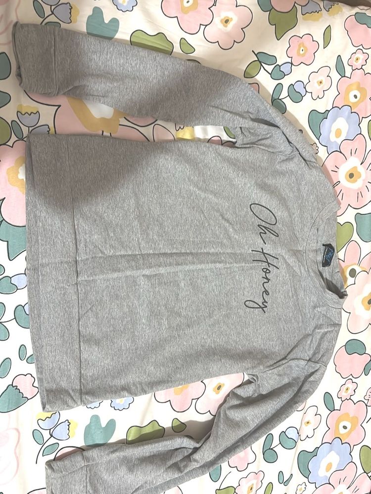 Grey 'Oh Honey' Sweatshirt
