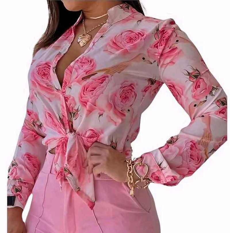 Brand New (Urbanic)Satin Floral Rose Pink Crp Top