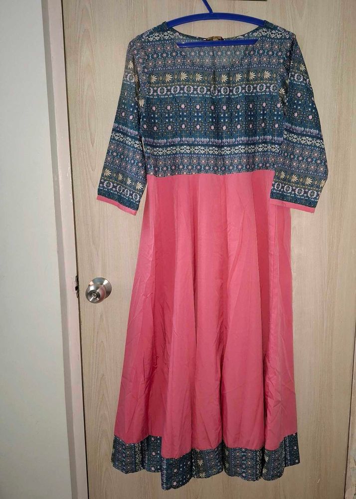 Ethnic Pink &amp; Grey Kurta