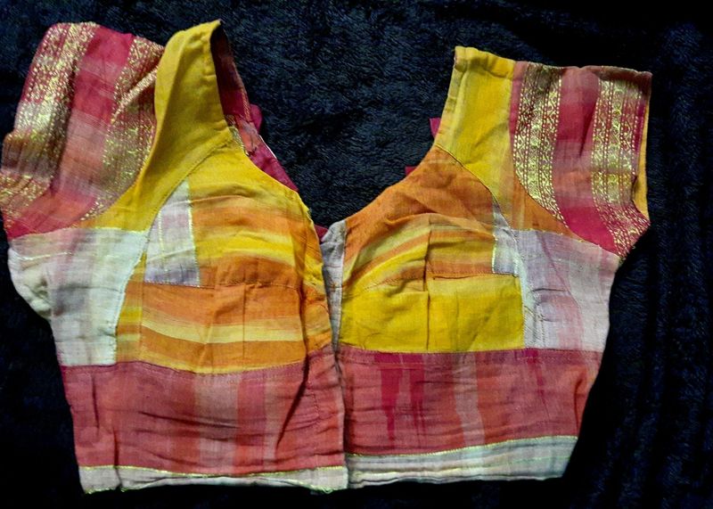 Yellow Orange Red Blouse