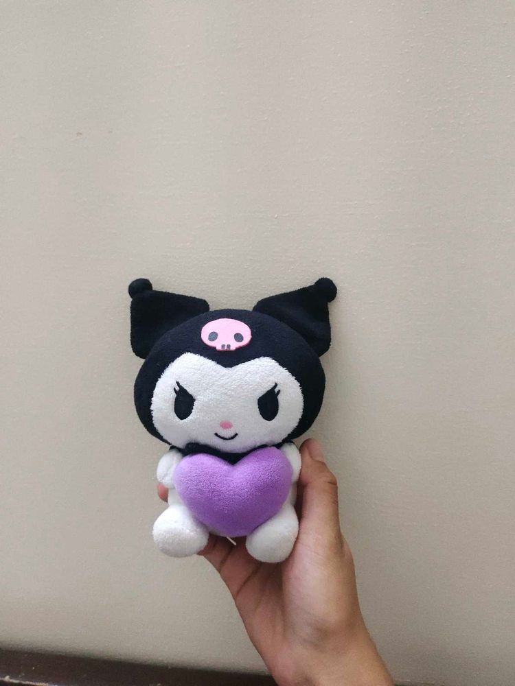 Cute Kuromi Plushie with Heart - Used