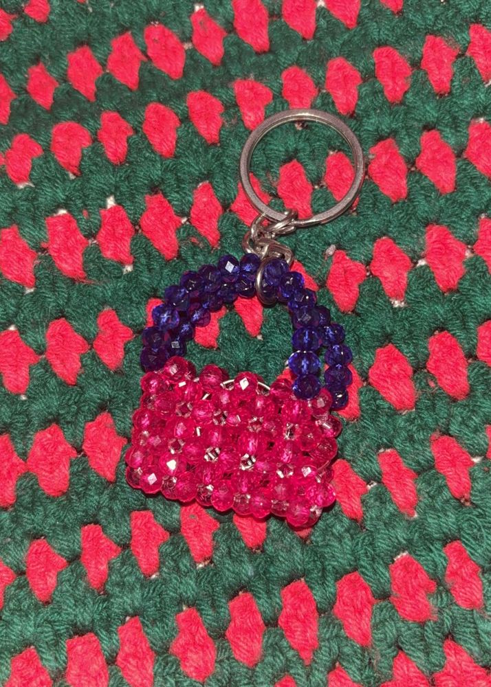 mini Beaded Bag Keychain