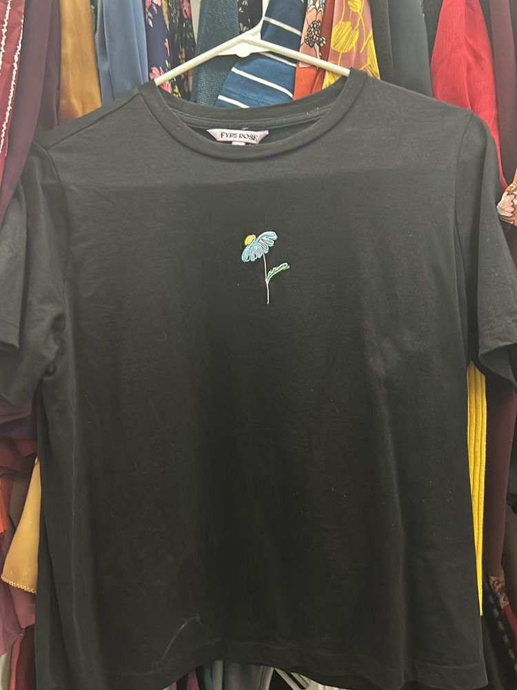 Fyre Rose Pure Cotton Embroidered Tshirt