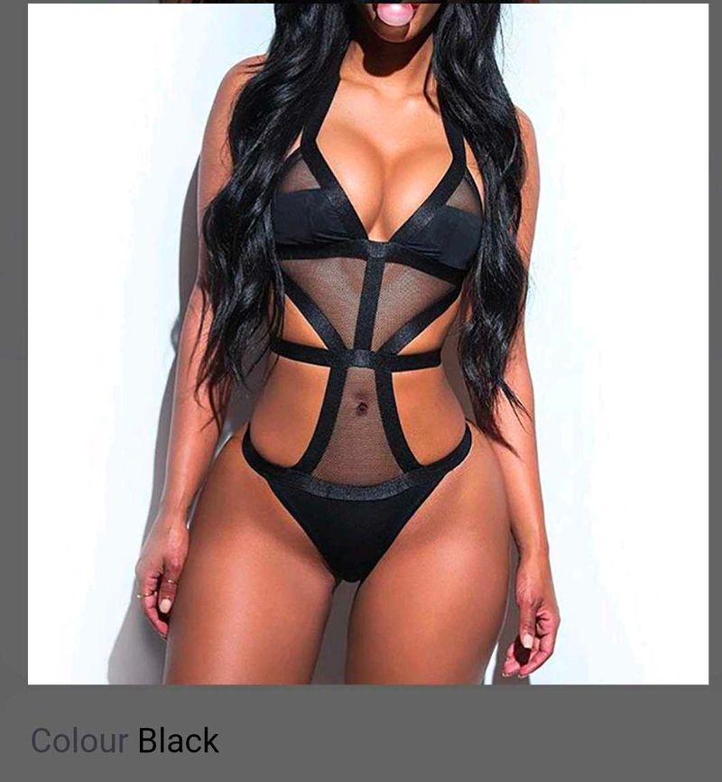 Black Mesh sexy bodysuit