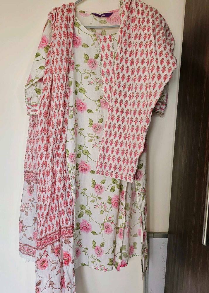 3 Piece Libas Cotton Kurta Set