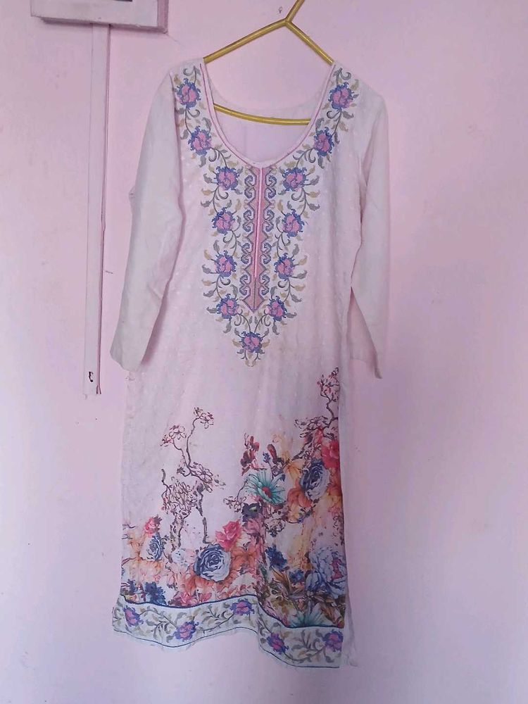Floral Embroidered Kurta and plazo