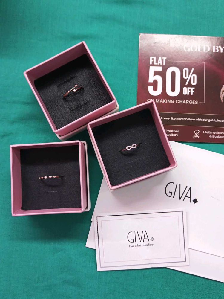 Giva Ring Combo Of 3 Fixed Price ✨✨✅
