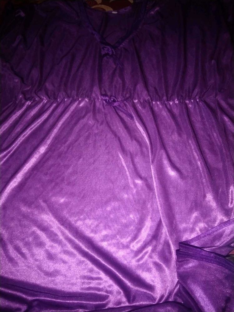 Purple Satin Nightgown