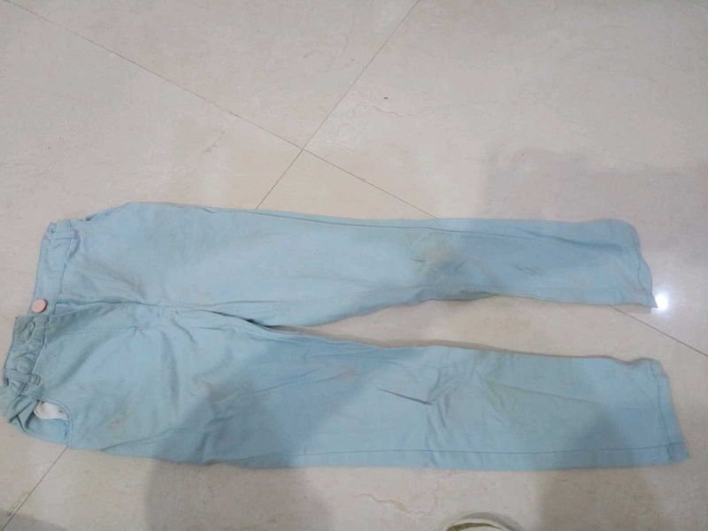 nautinati Cute Light Blue Girls' Pants