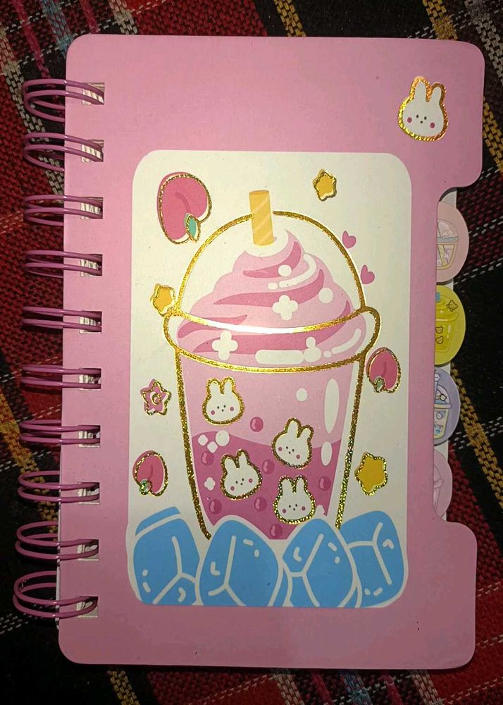 Cute Boba Drink Spiral Notebook