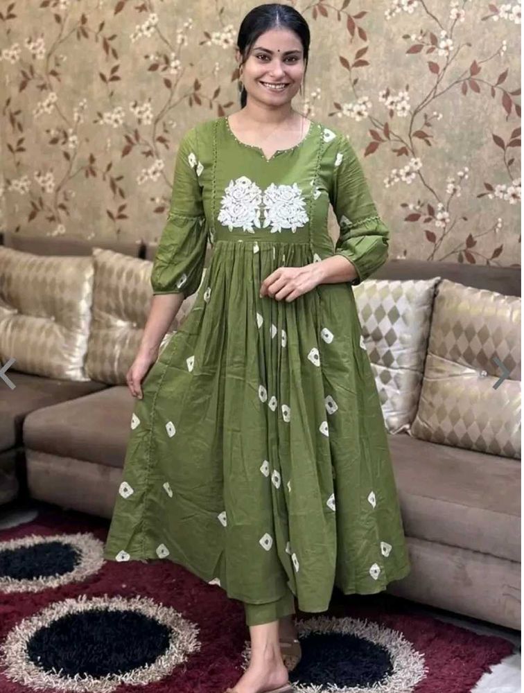 Green Kurta set