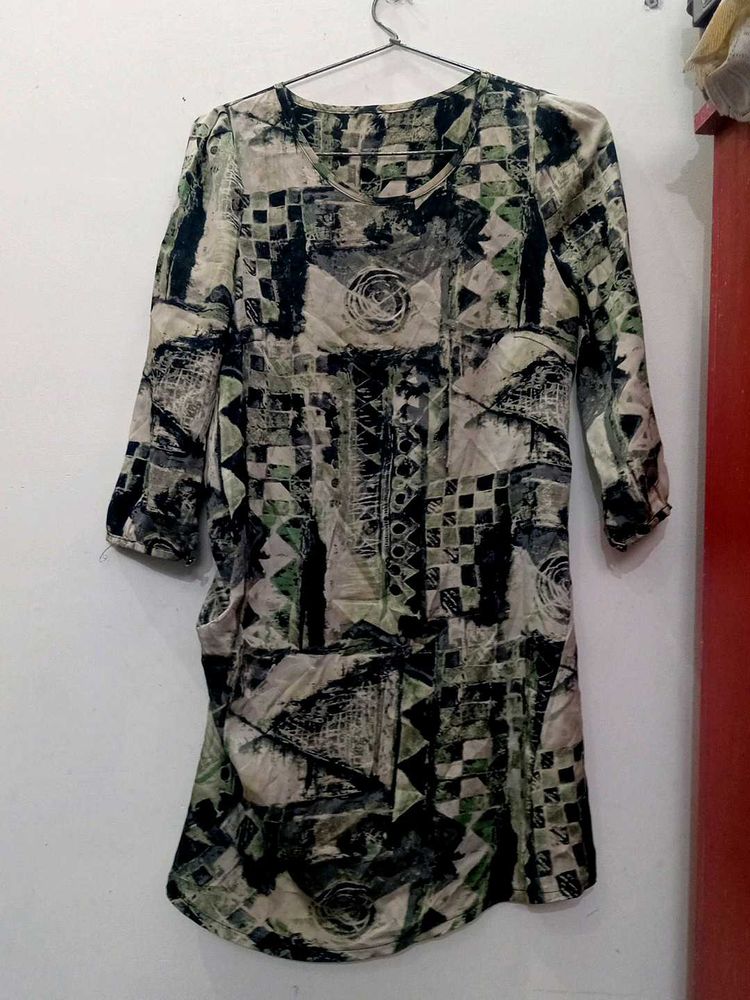 Patterned Casual Dress