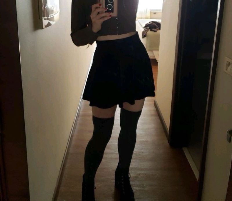Black Flared Skirt