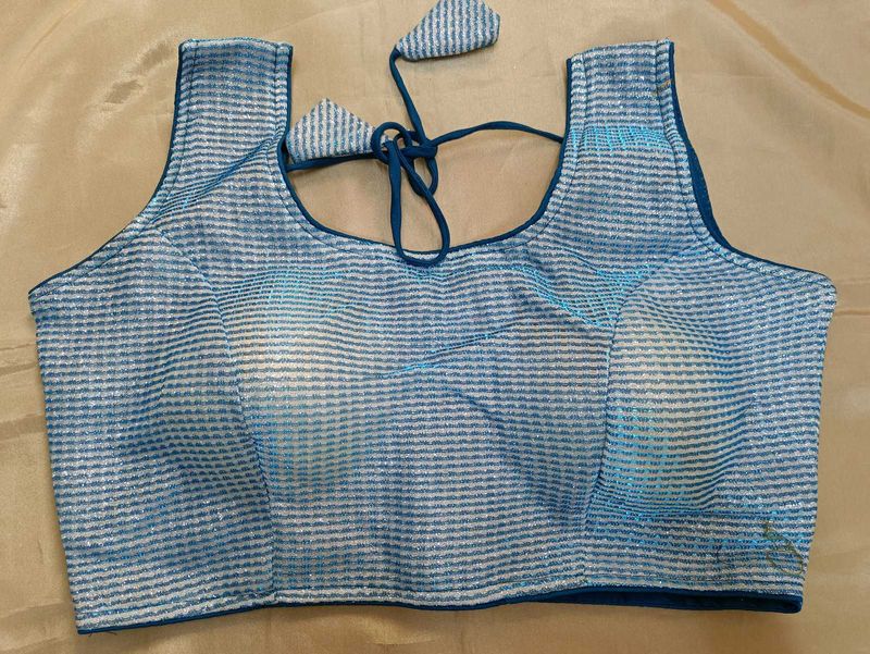 Blue Glitter Blouse