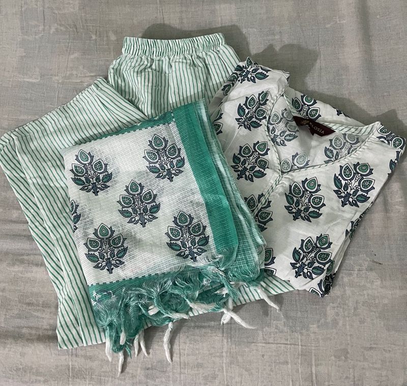 3pc Kurti Set𐙚