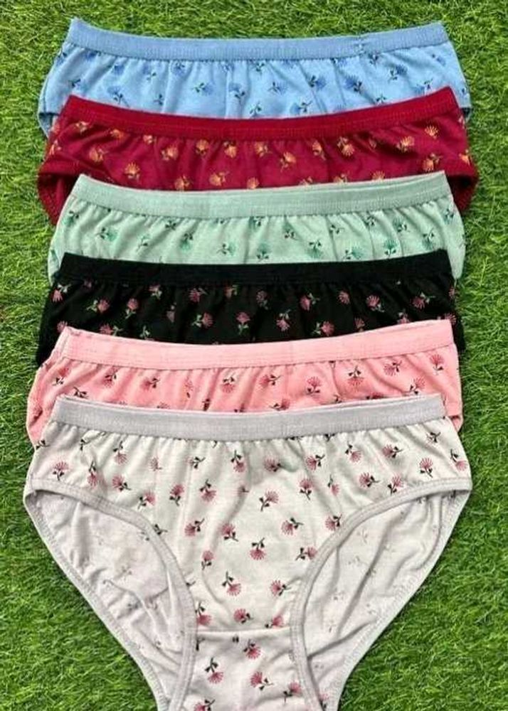 Floral Print Briefs XL Size  - Pack of 6 (E)