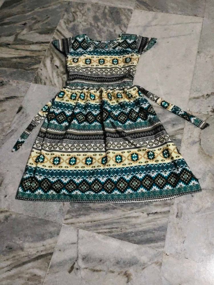 Patterned Casual Dress