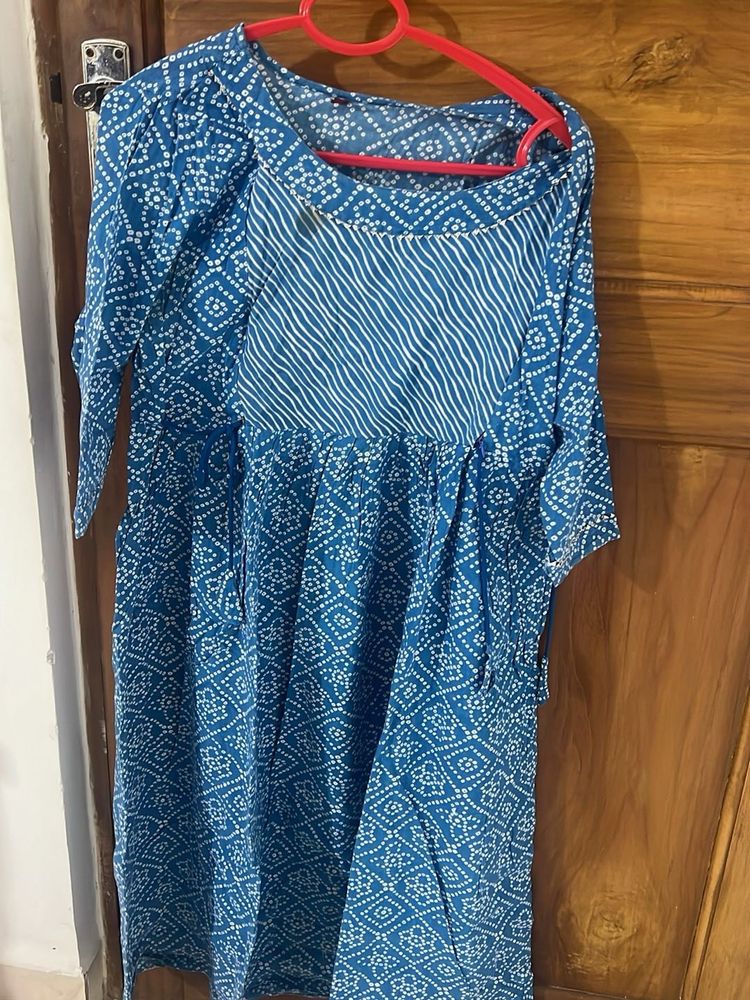 Blue Printed Kurti